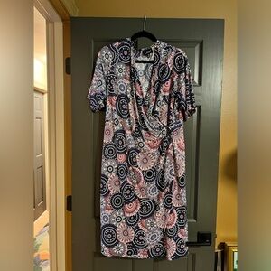 Connected Apparel dress- pinks & purples! Size 18W